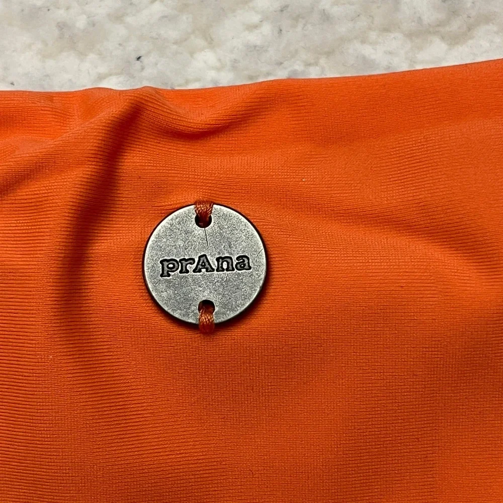 Prana Swim Bikini Bottom Womens XL Orange 1964841 Lahari Sun-Drenched Ruched NEW